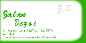 zalan dezsi business card